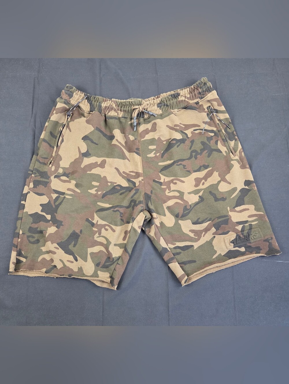 Pillars Athletic Shorts Mens 4XL Green Camo Drawstring Waist